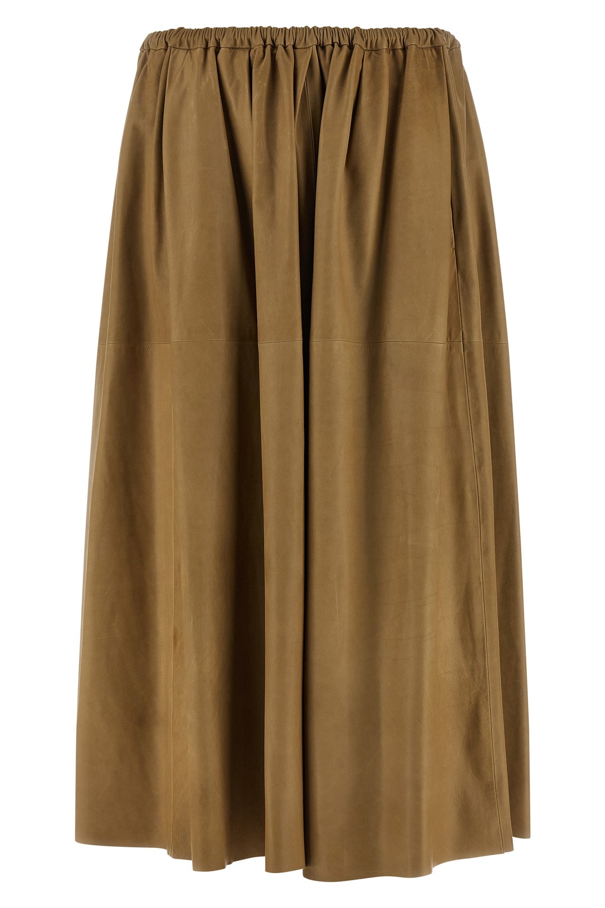 midi skirt in fine calf leather