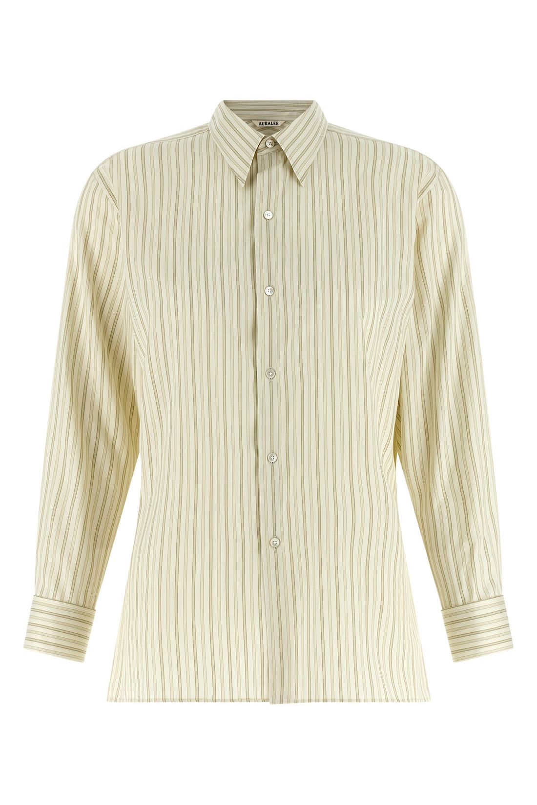 AURALEE 0 striped cotton and silk shirt
