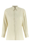 striped cotton and silk shirt
