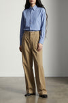 striped cotton and silk shirt