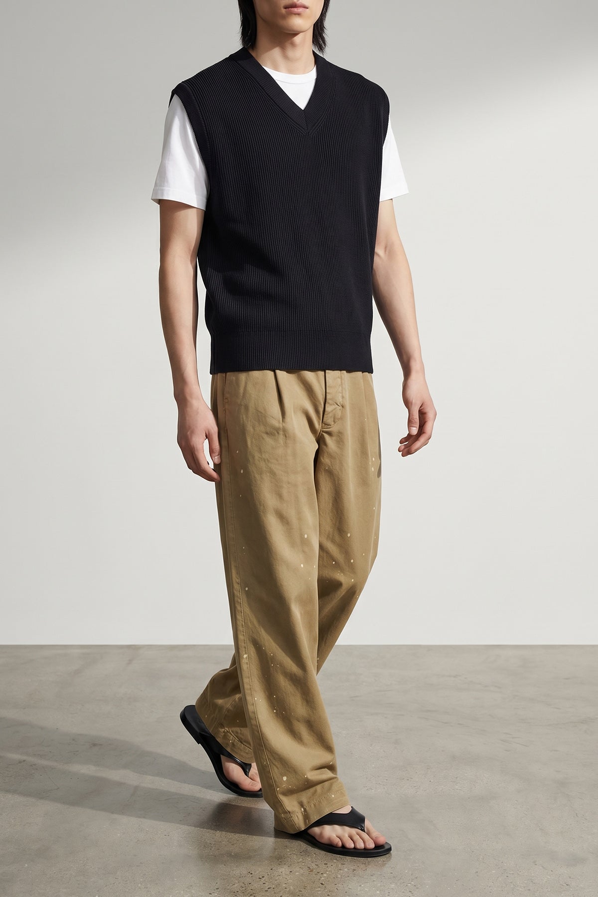 ribbed knit vest