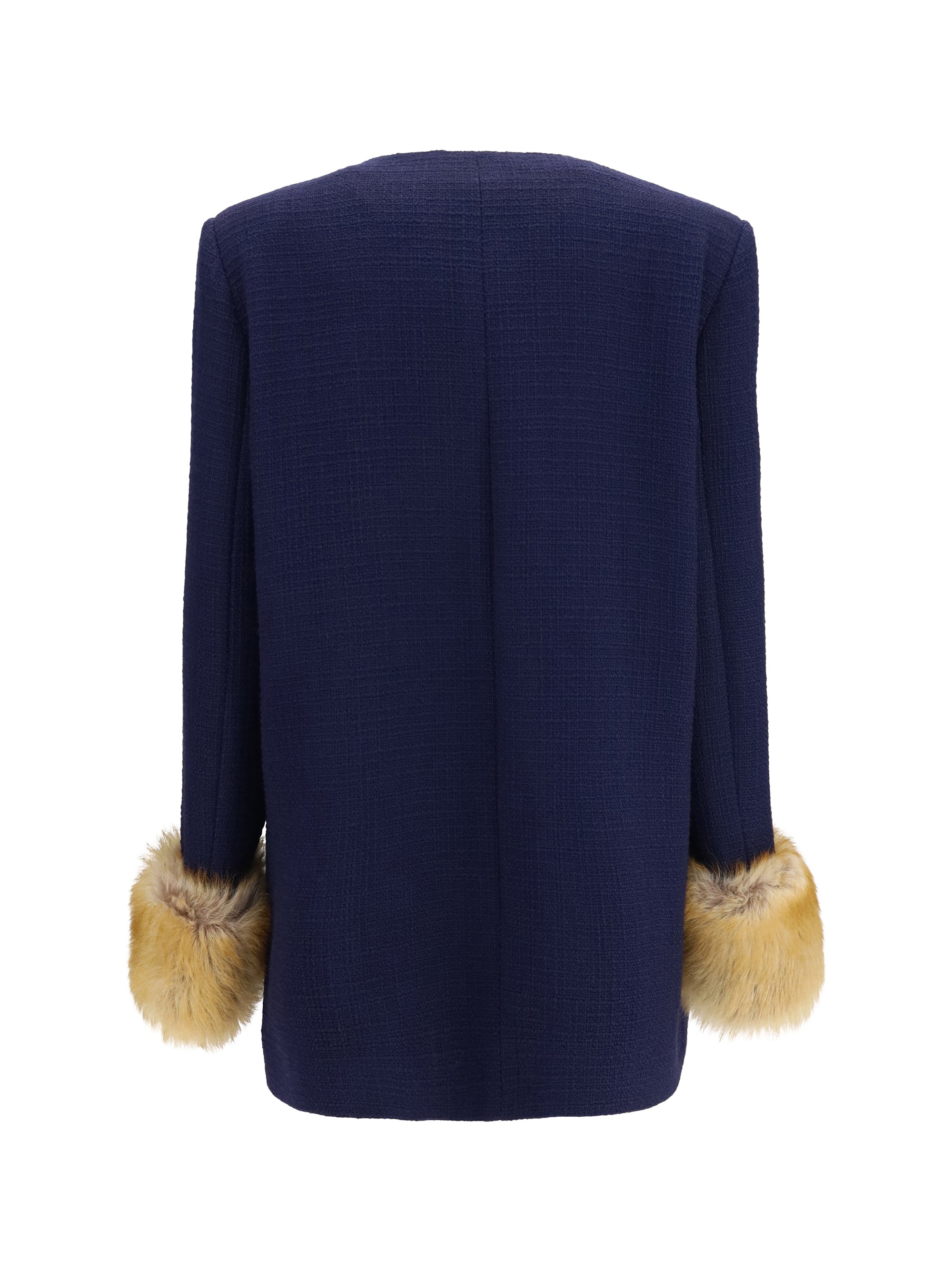 wool tweed caban coat