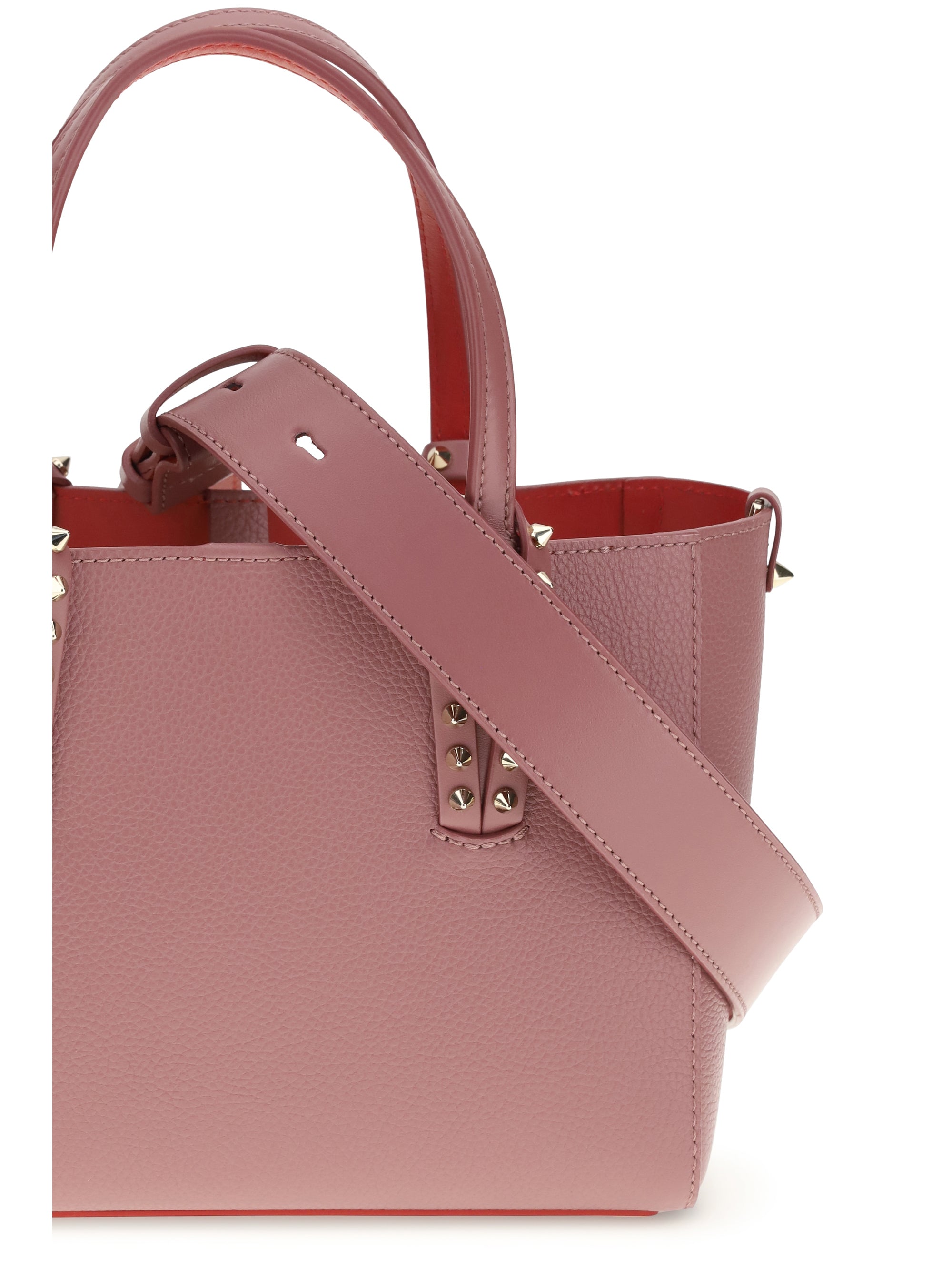 leather tote bag with spikes