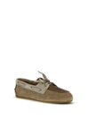 leather and suede loafers