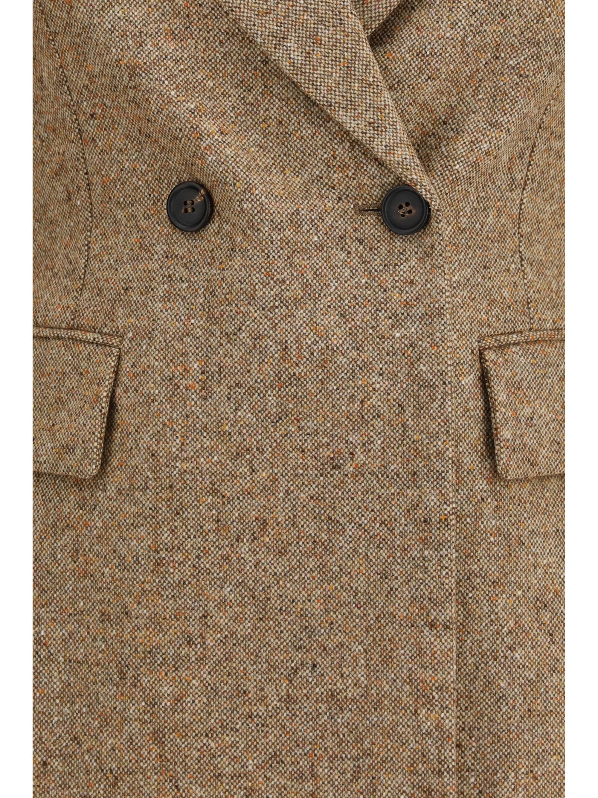 virgin wool donegal jacket with monili