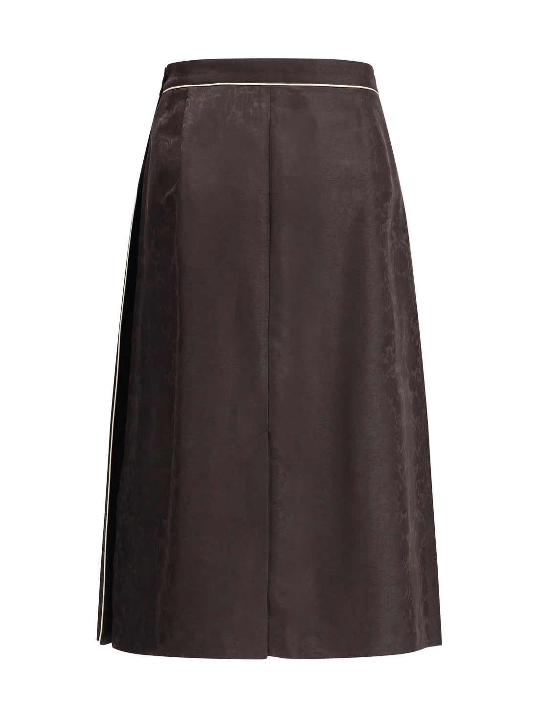 BURBERRY 8 sunflower pleated silk skirt