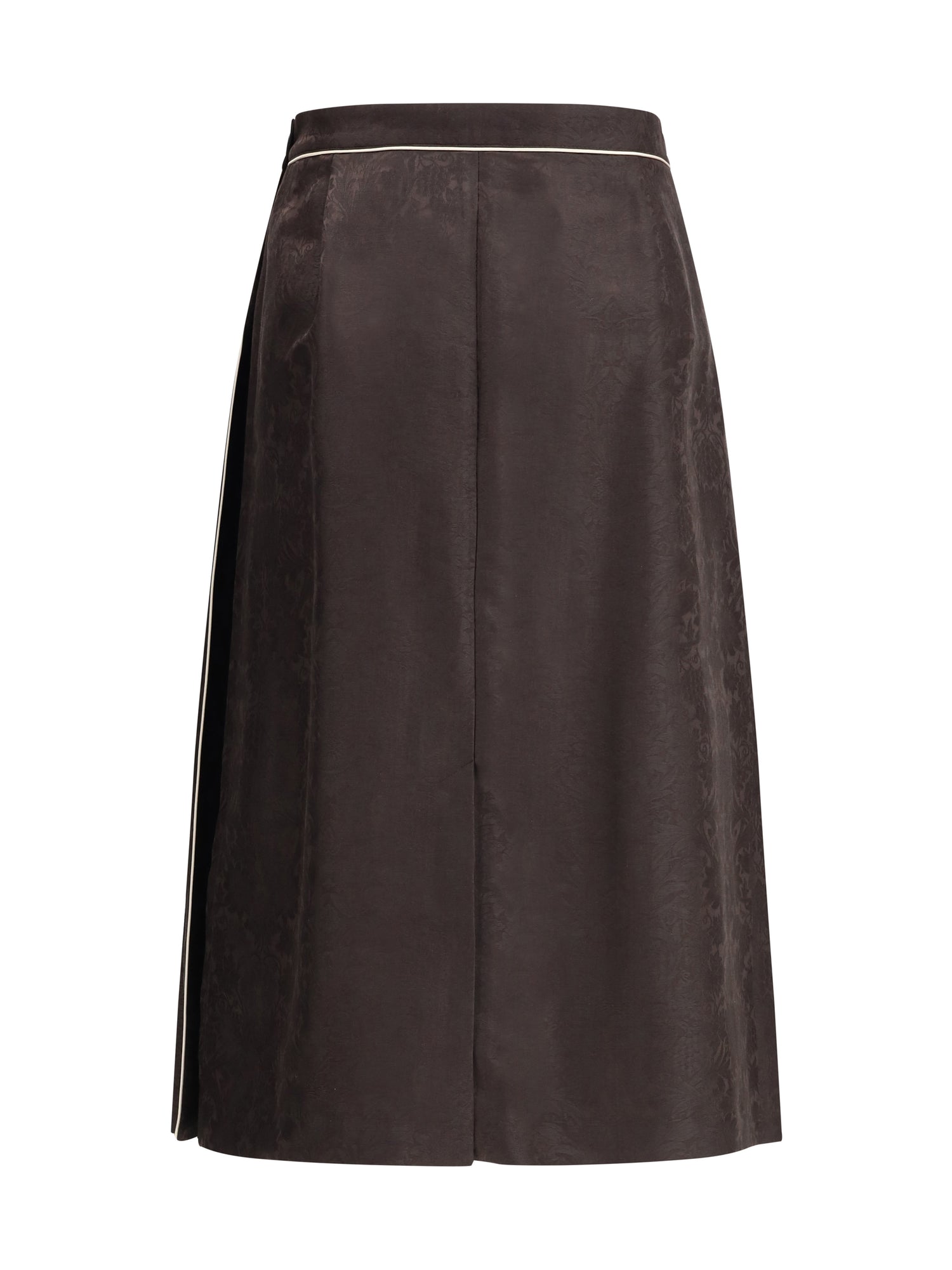 BURBERRY 8 sunflower pleated silk skirt