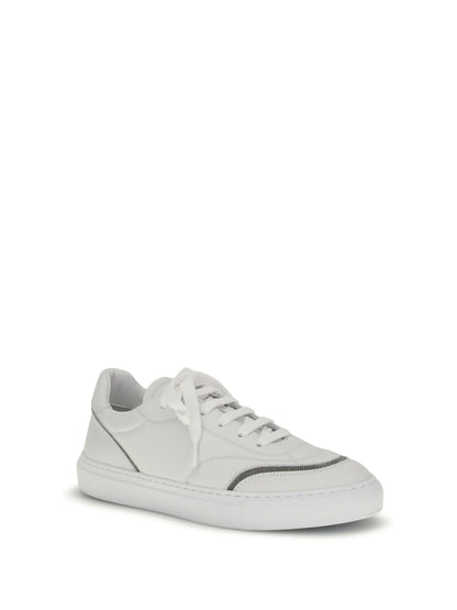 BRUNELLO CUCINELLI 40 leather sneakers with shiny details