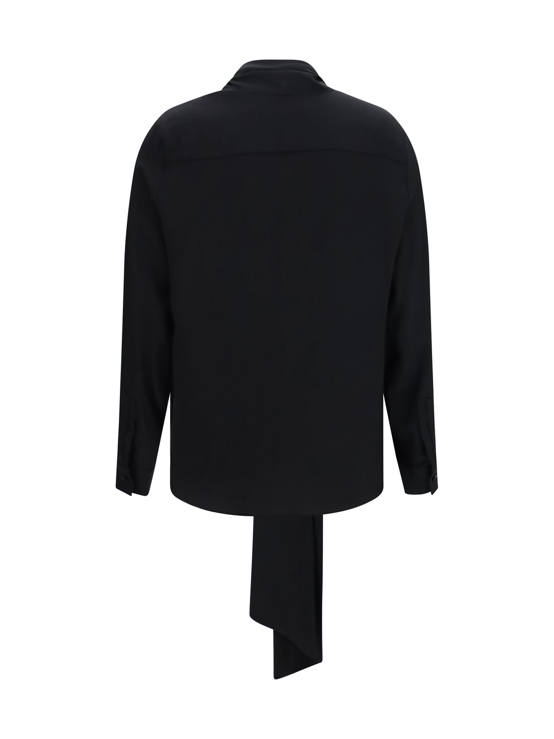 BURBERRY 6 silk blouse with embroidered logo and scarf detail