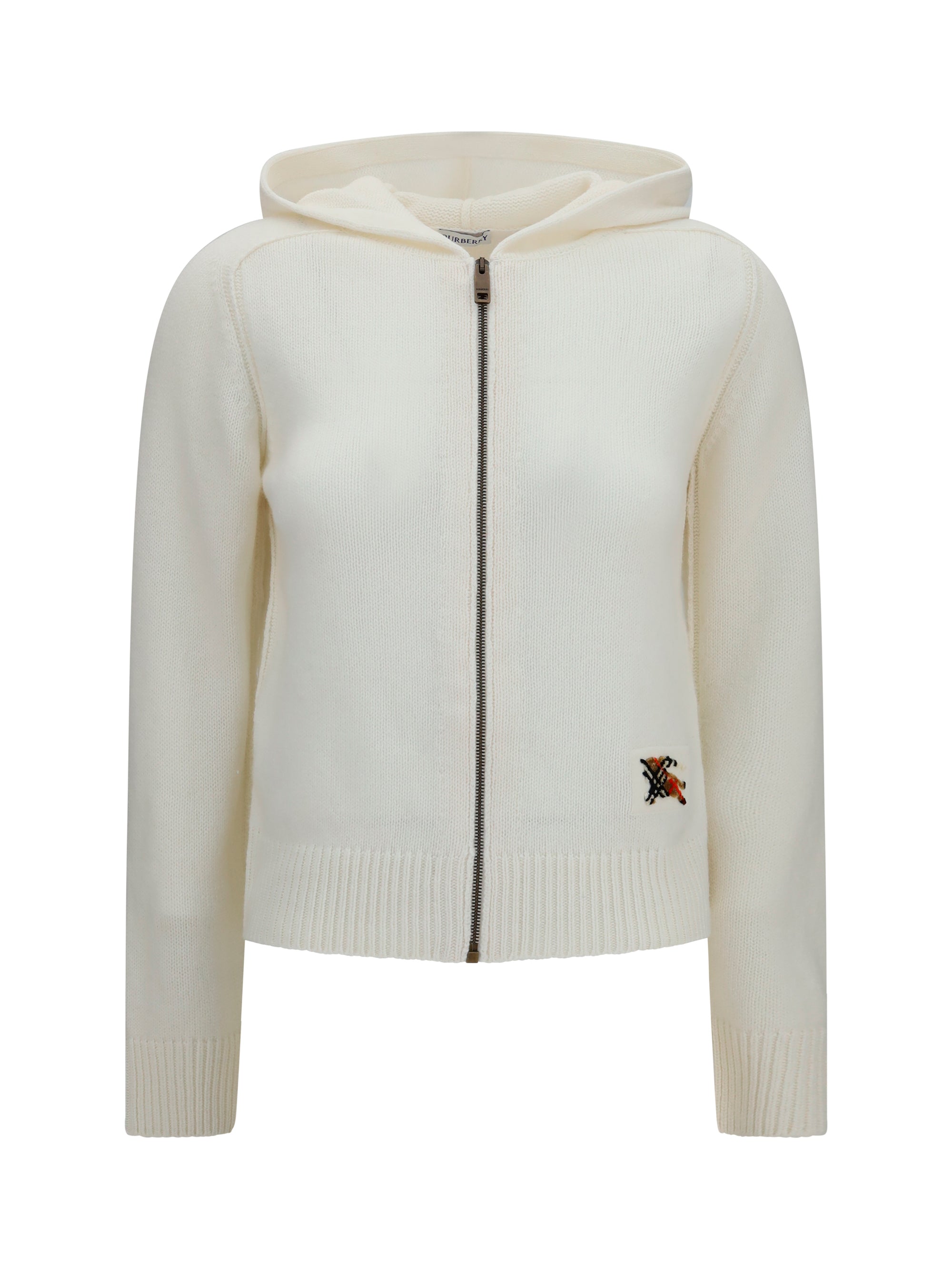 wool hooded cardigan
