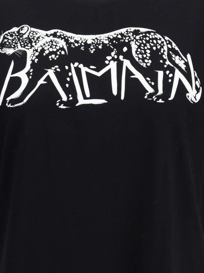 BALMAIN M balmain t-shirt with leopard print 