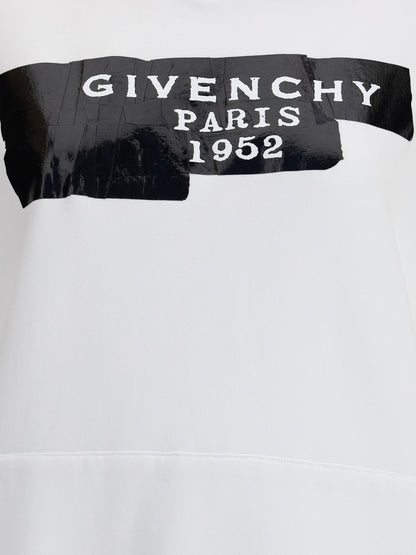 GIVENCHY S gauzy fabric hoodie with givenchy tape