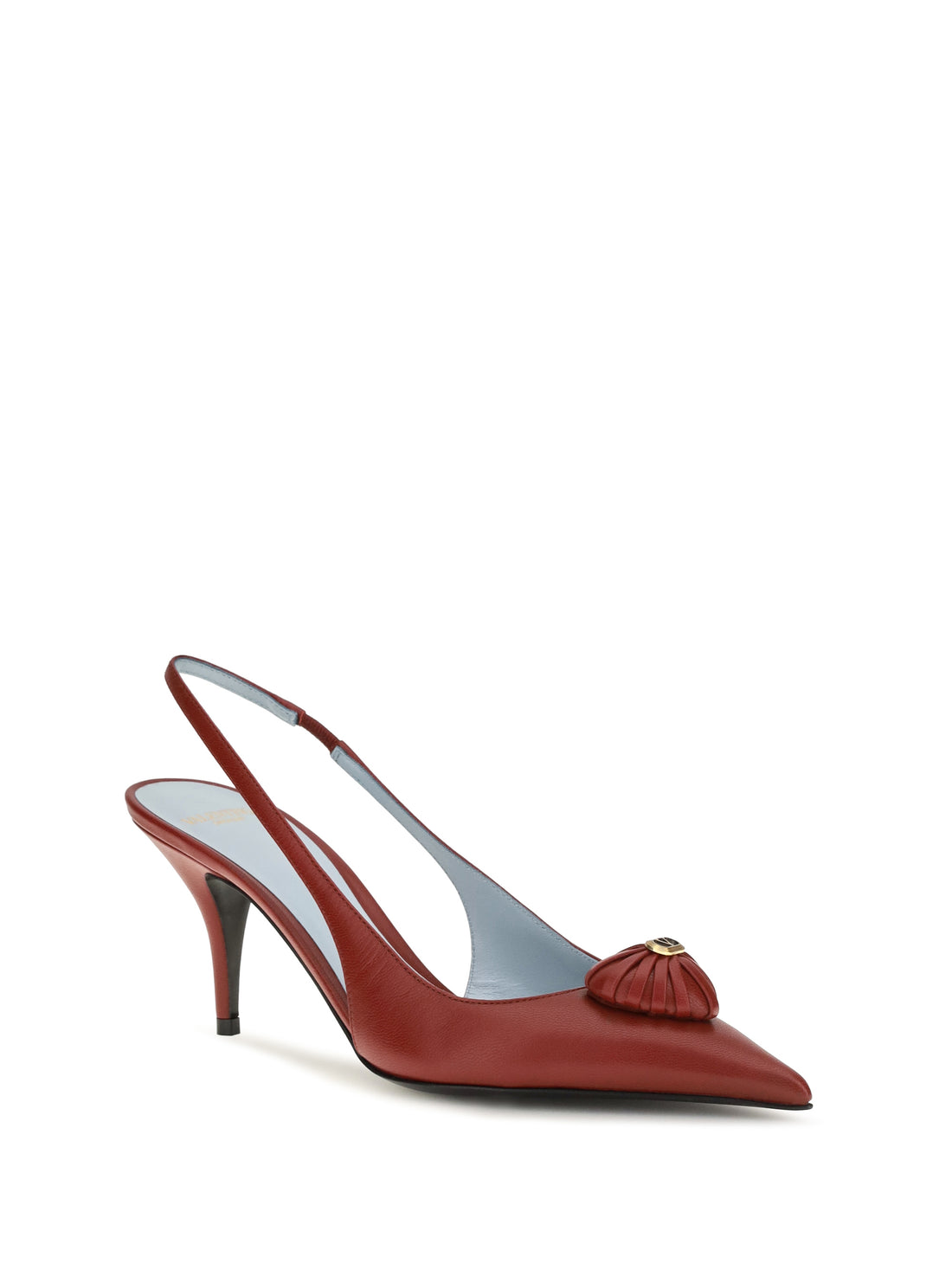 VALENTINO GARAVANI 36 coeur royal slingback leather pumps