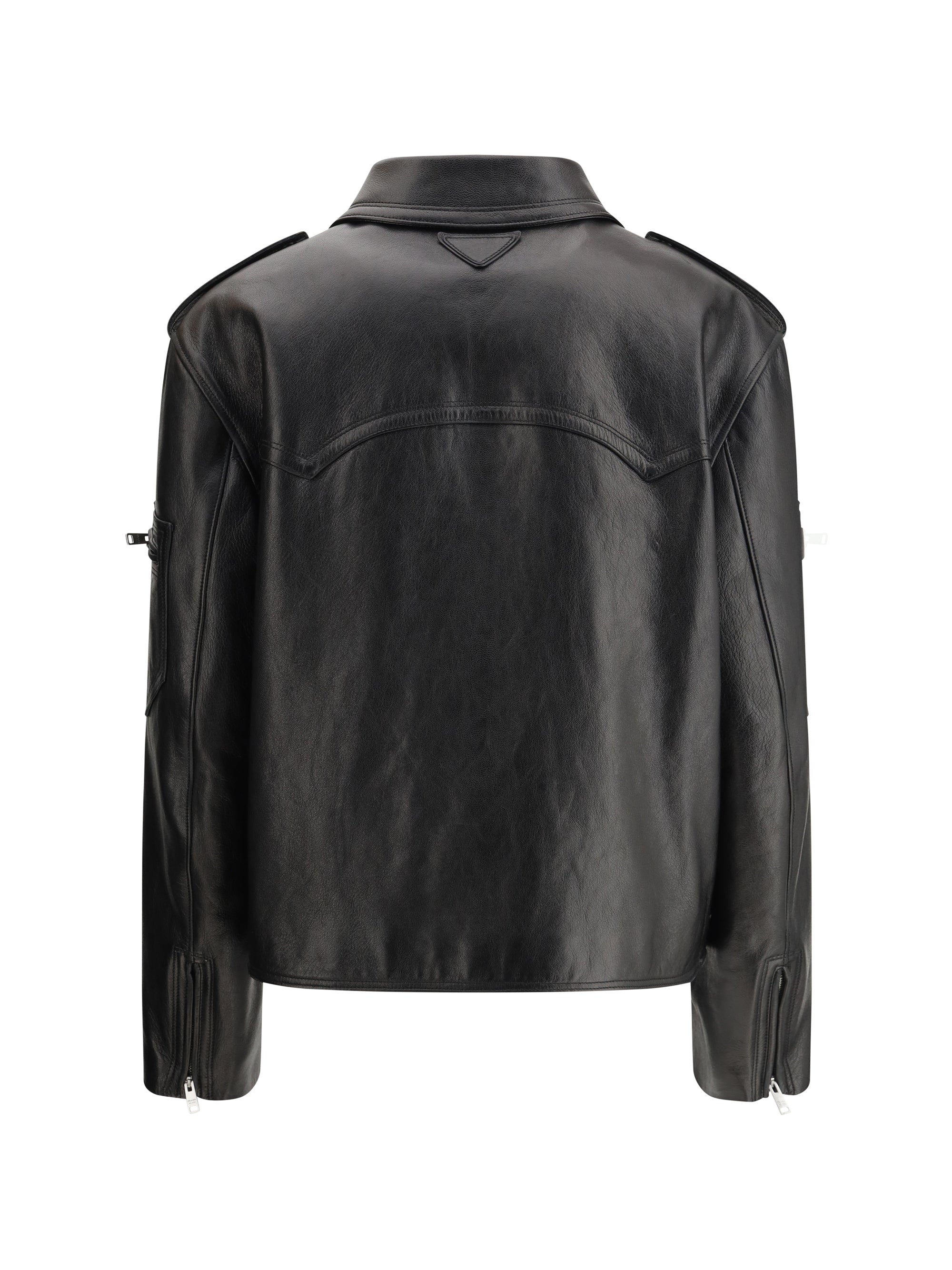 PRADA 40 biker leather jacket