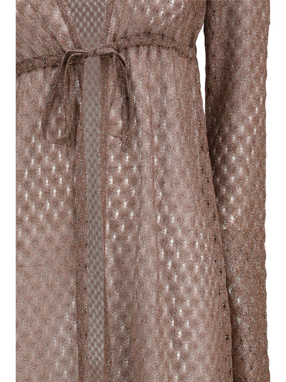 MISSONI 40 long viscose lamé cardigan