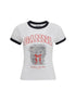 GANNI L cropped kitty t-shirt 