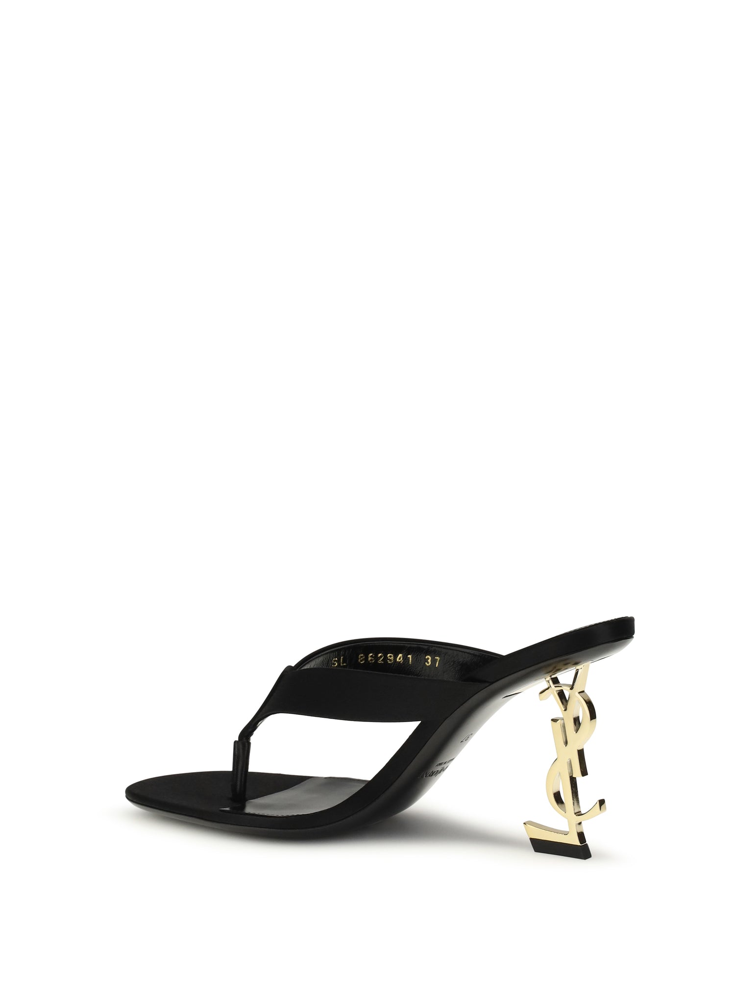 SAINT LAURENT 36.5 opyum crepe satin sandals
