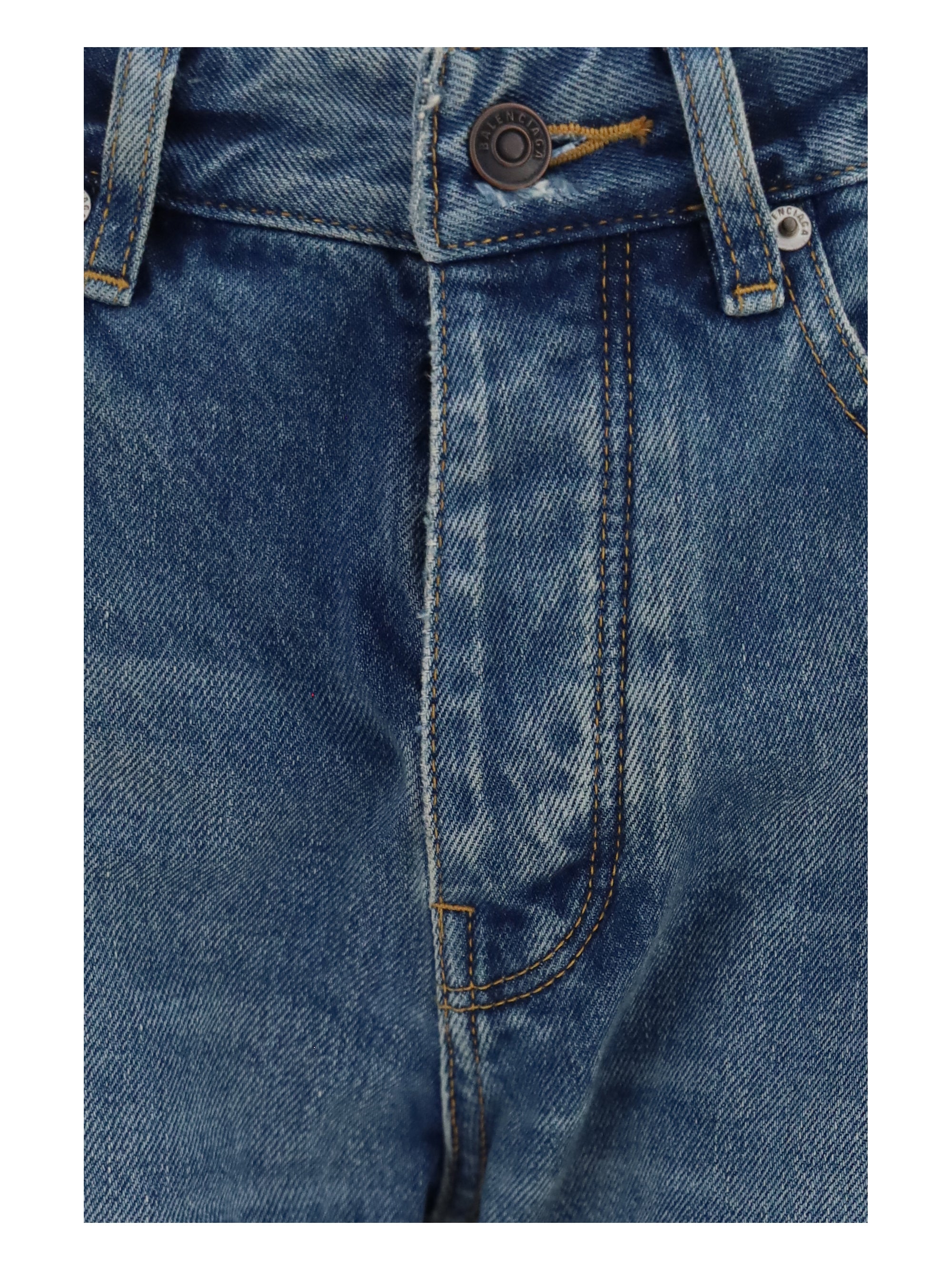 straight-leg denim jeans