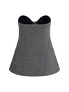 asymmetrical wool corset