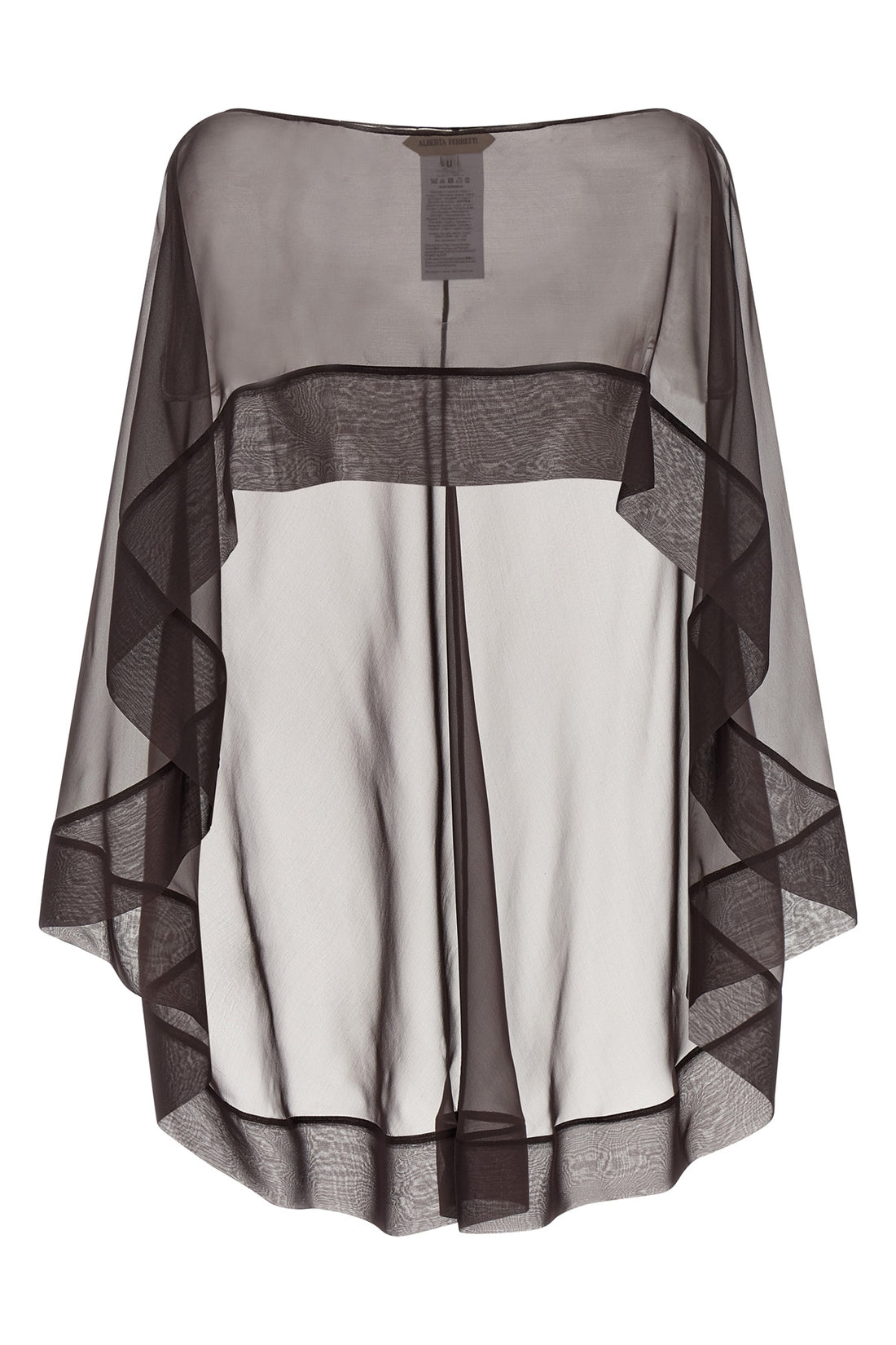 ALBERTA FERRETTI OS semi-transparent silk chiffon scarf