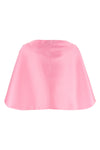 the alberta ferretti cape redefines the volumes of light outerwear through a cro