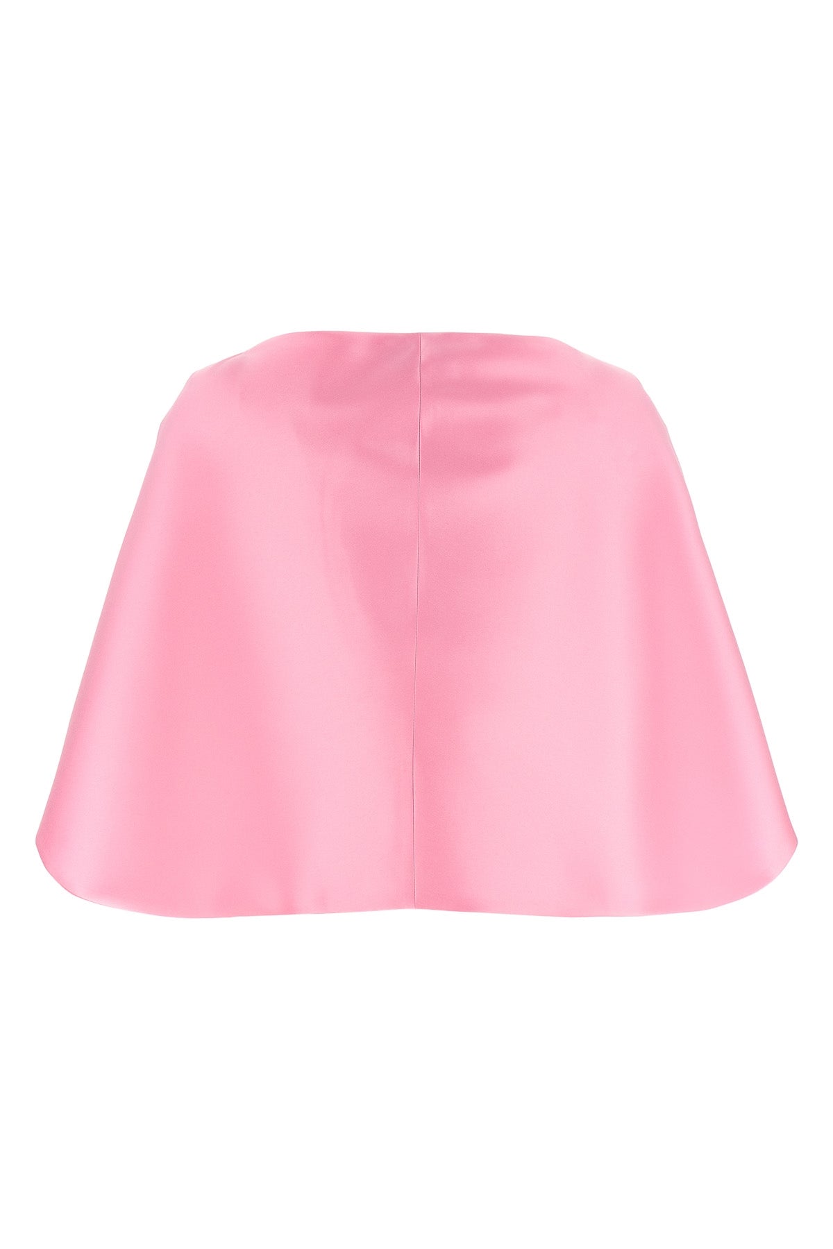 the alberta ferretti cape redefines the volumes of light outerwear through a cro