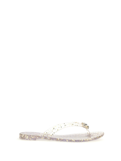 CASADEI 36 glitter thong sandals