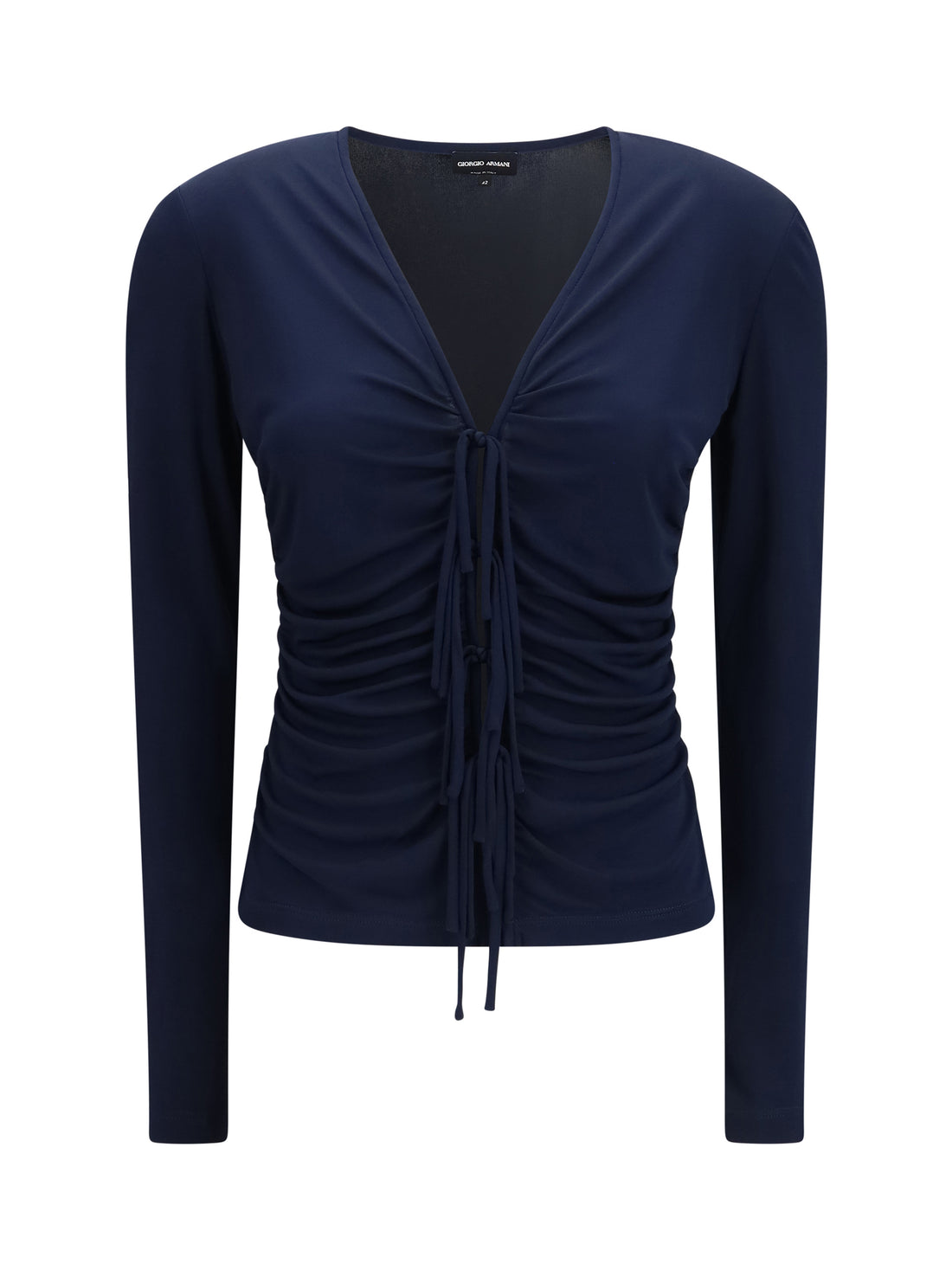 GIORGIO ARMANI 44 v-neck viscose jersey top