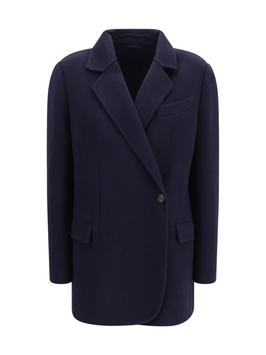 BRUNELLO CUCINELLI 44 single-breasted wool and cashmere jacket