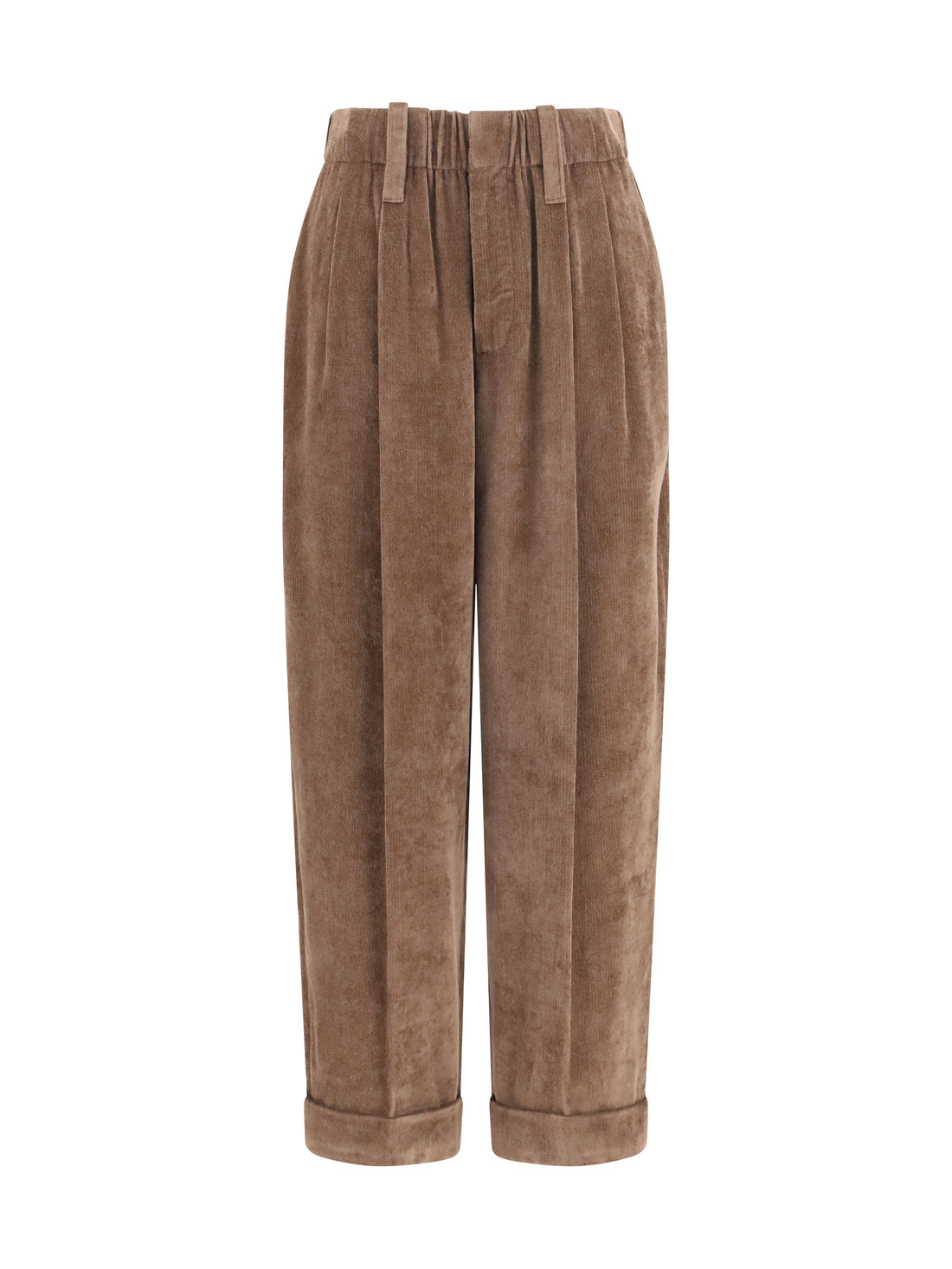 BRUNELLO CUCINELLI 40 elasticated viscose and cashmere pants