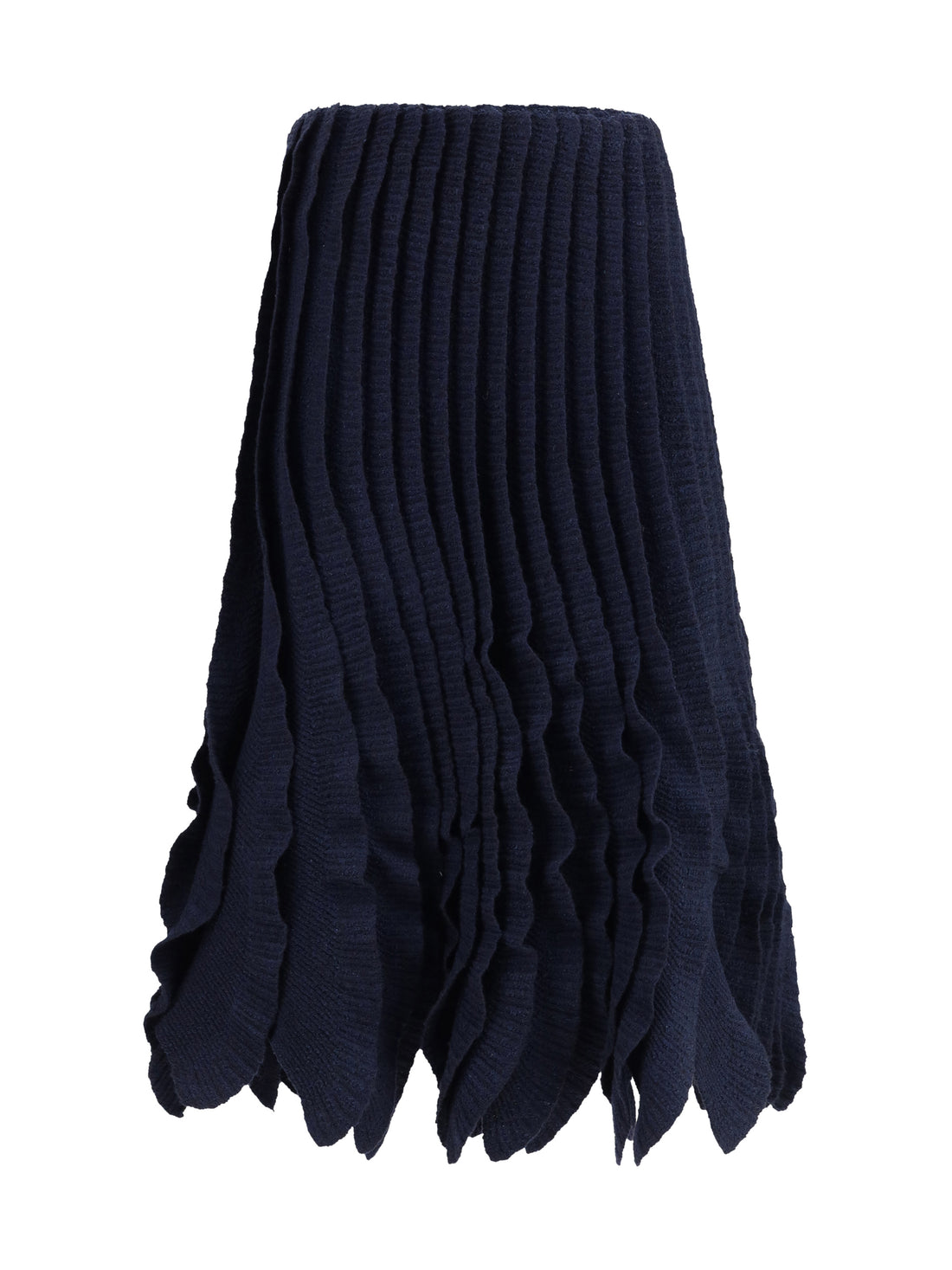 ALAIA 36 tweed knit ruffle skirt