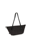 calfskin and raffia track shoulder bag