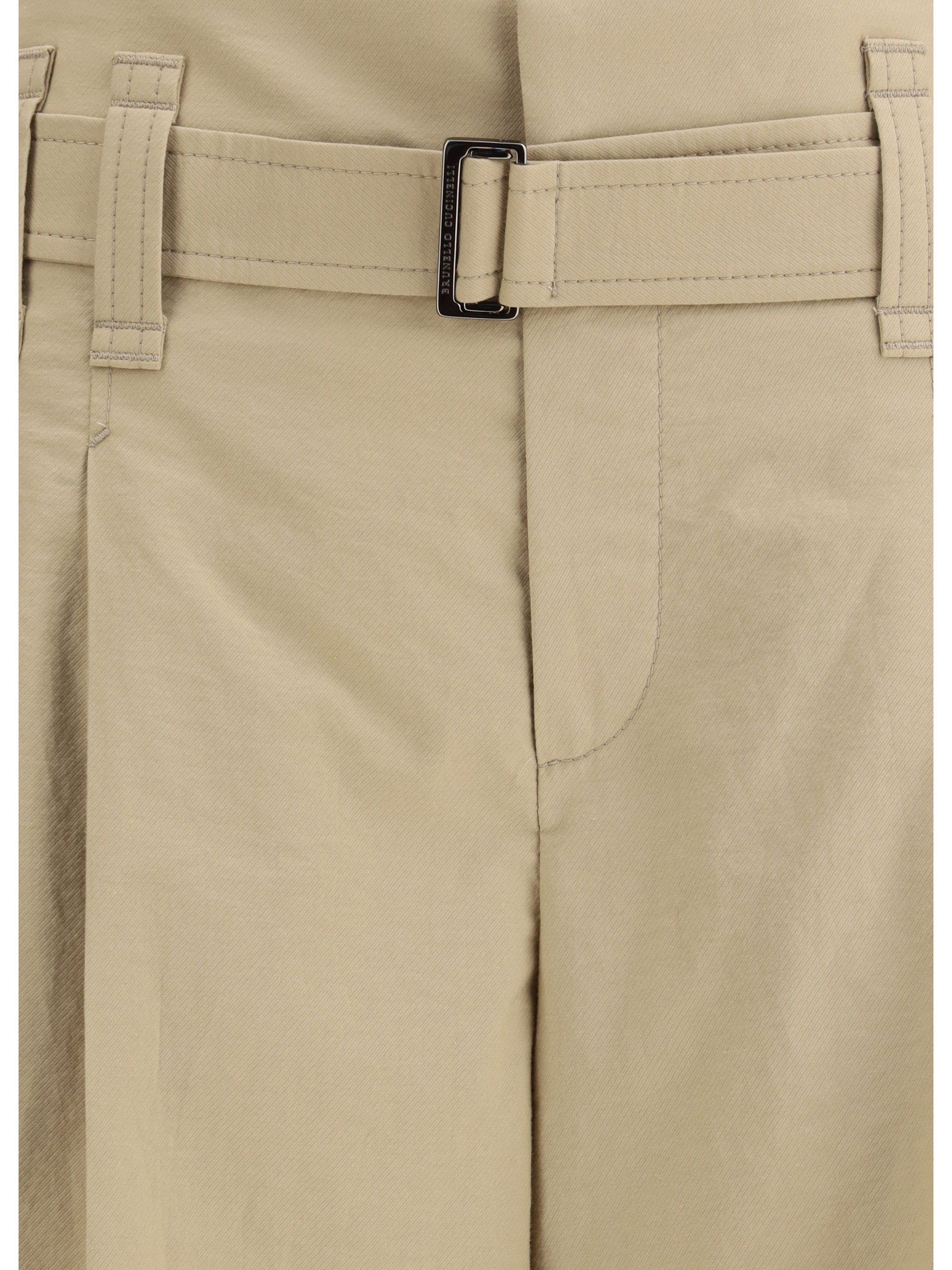 BRUNELLO CUCINELLI 42 pleated crop pants