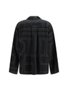 silk shirt with all-over monogram