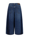 wide-leg denim jeans