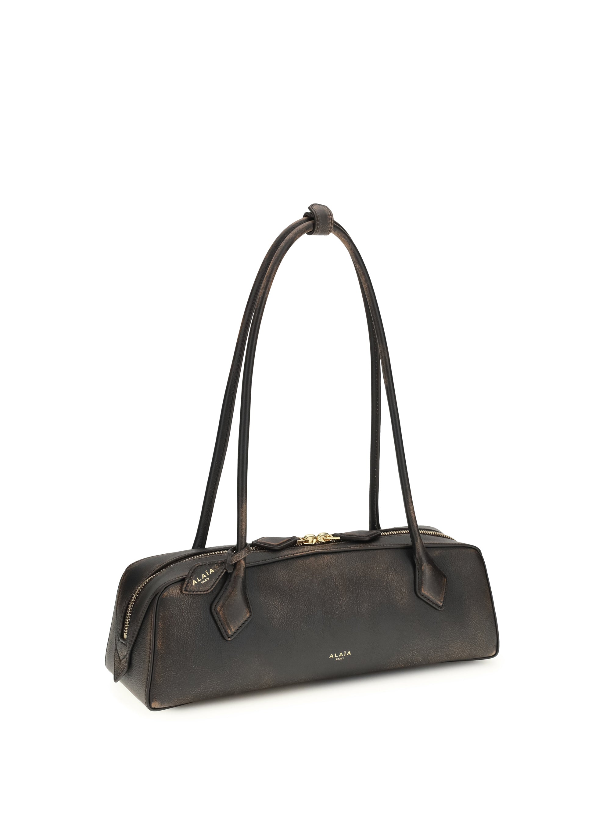 le teckel shoulder bag in aged leather