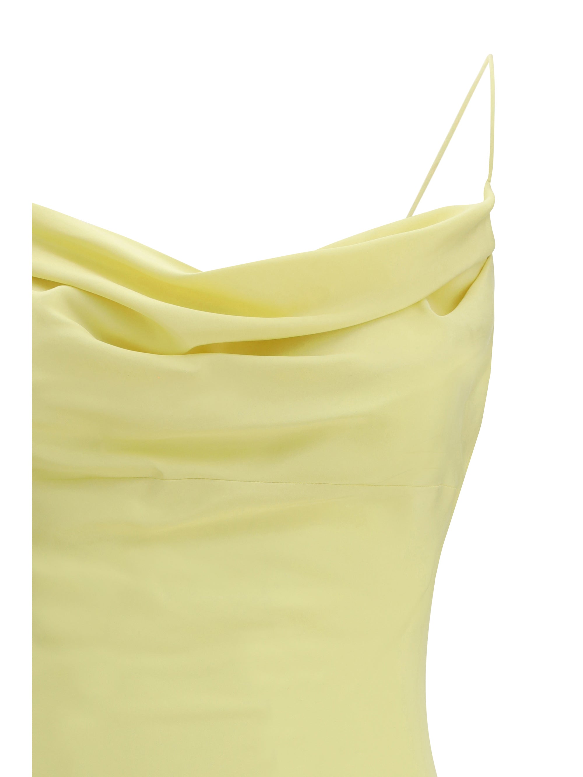 BALMAIN 40 long silk satin dress with straps