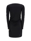 draped jersey mini dress