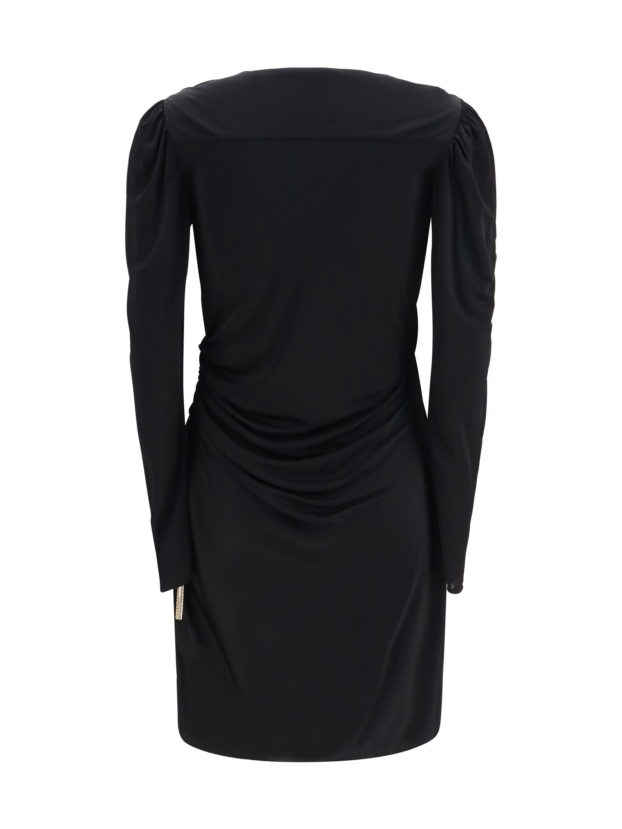 draped jersey mini dress