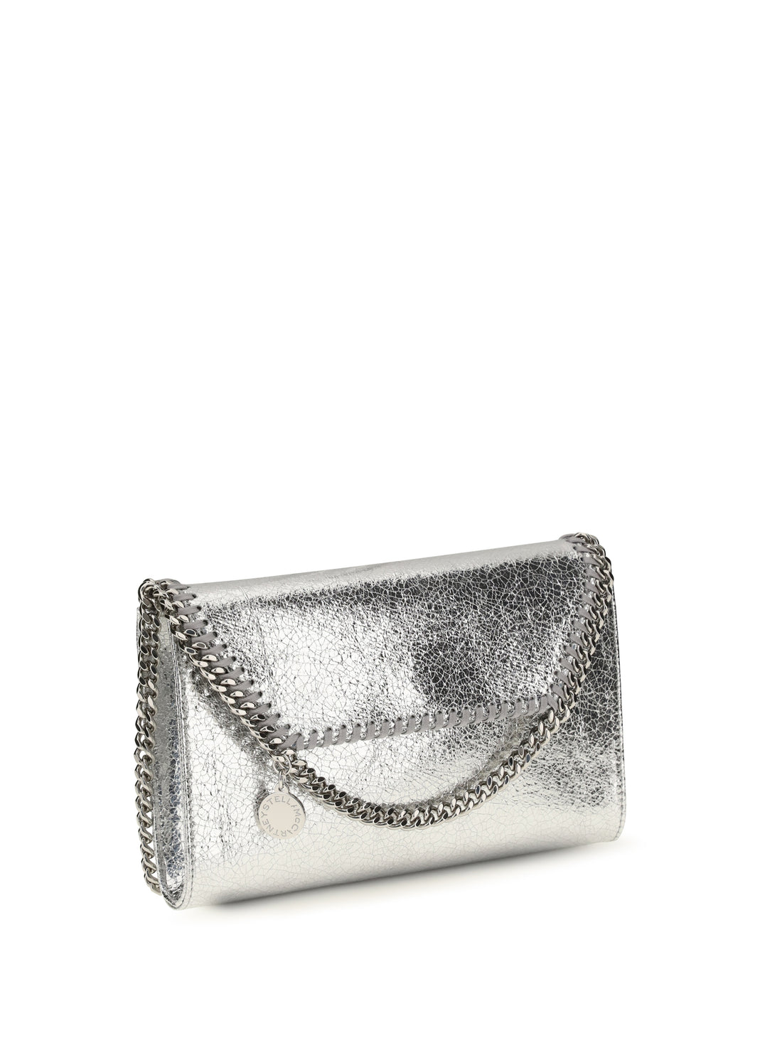 STELLA MCCARTNEY OS falabella metallic fabric shoulder bag