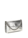 falabella metallic fabric shoulder bag