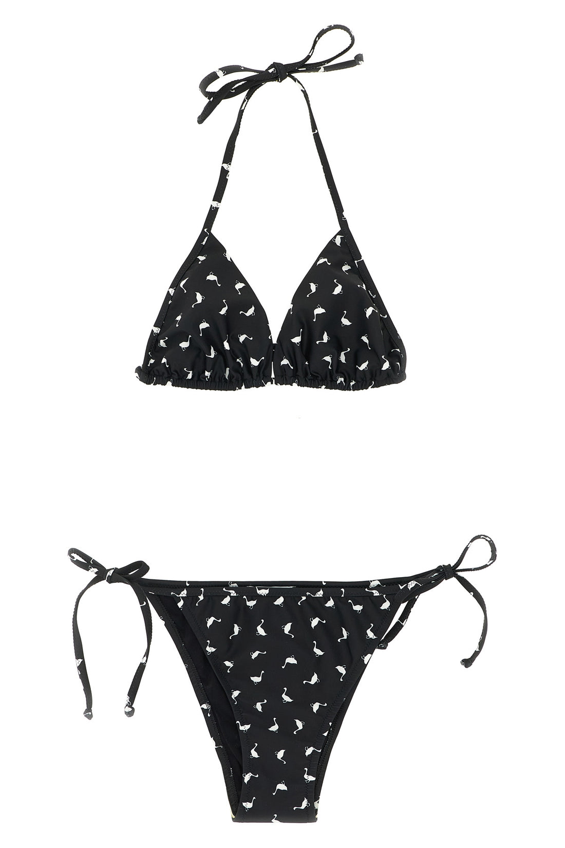 MOSCHINO 38 all-over goose print lycra bikini