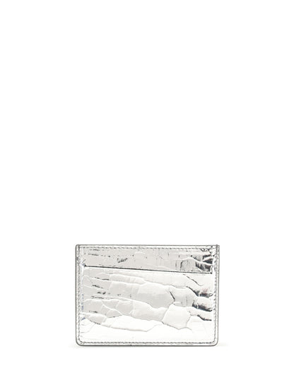 MARGIELA OS metallic leather card holder