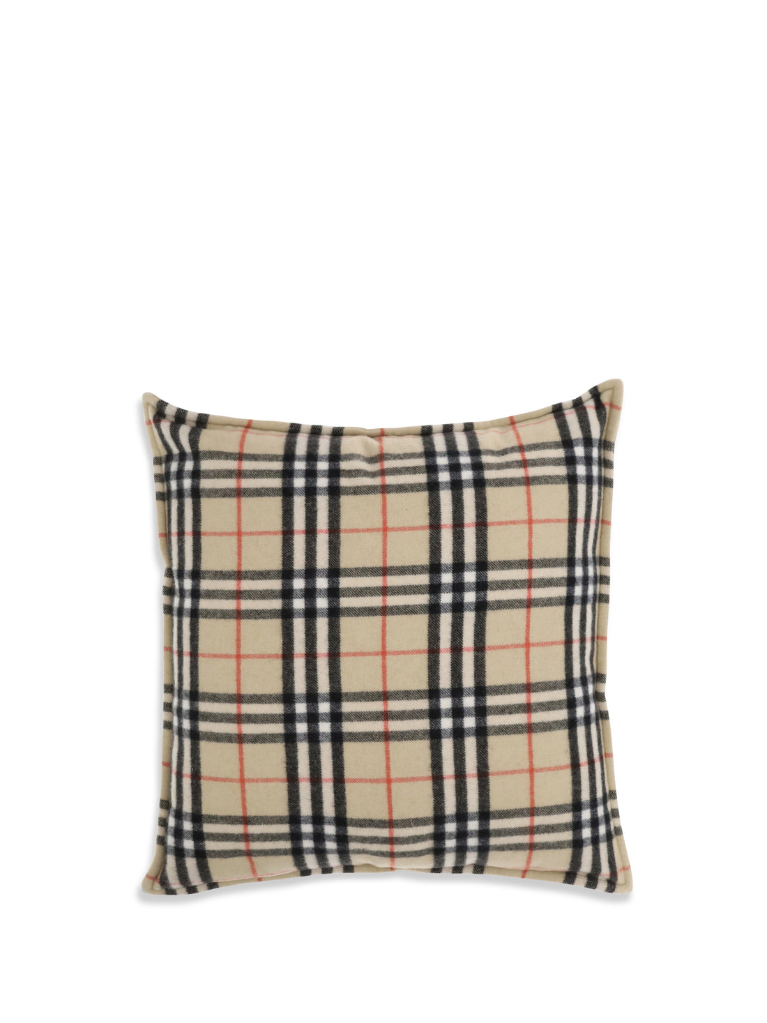 BURBERRY OS cushion crafted from a luxurious blend of wool and cashmere features the iconic burberry check