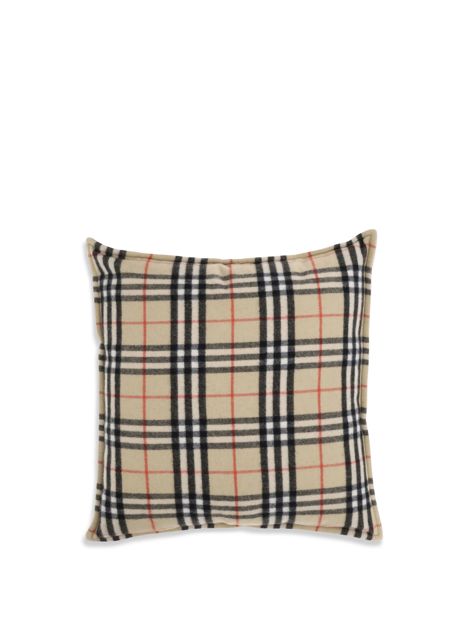 BURBERRY OS cushion crafted from a luxurious blend of wool and cashmere features the iconic burberry check