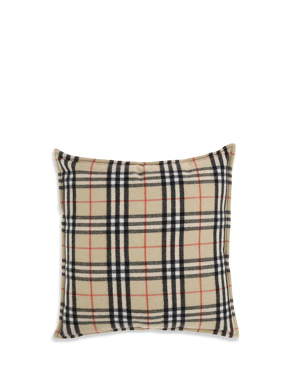 BURBERRY OS cushion crafted from a luxurious blend of wool and cashmere features the iconic burberry check