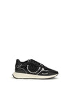 leather zoe sneakers with mesh inserts