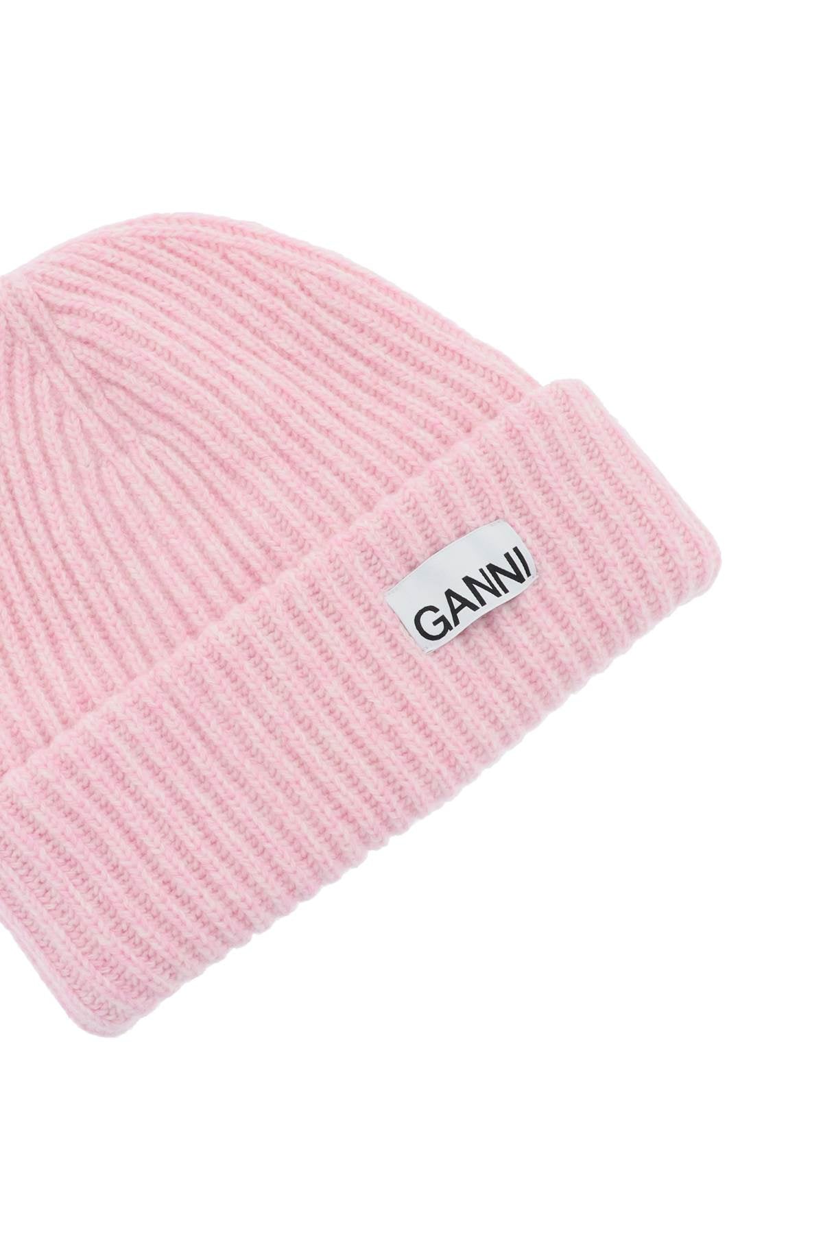 beanie hat with logo patch