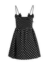 GANNI 36 polka-dot satin mini dress