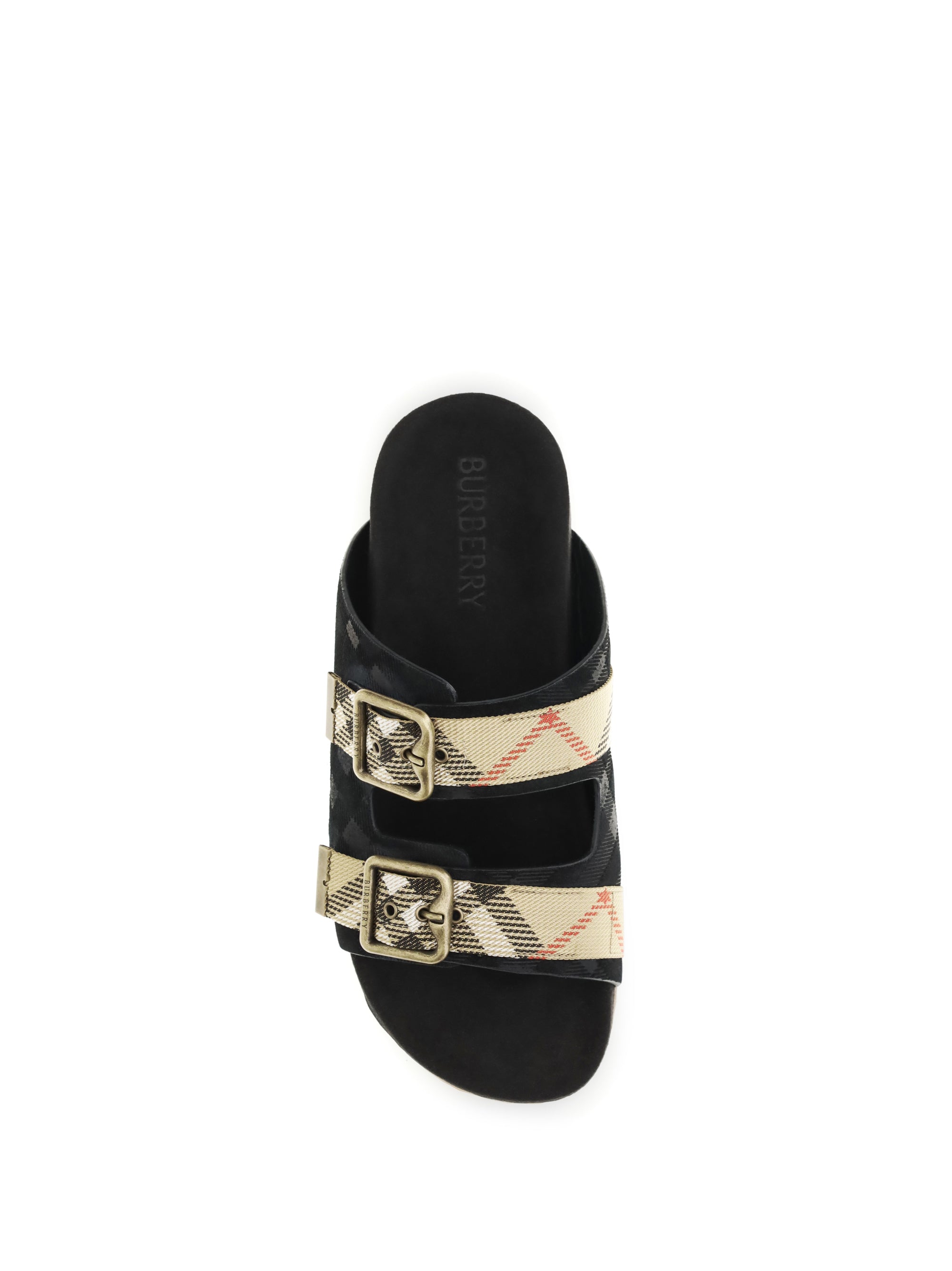 urchin suede check sandals